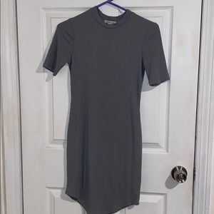 Gray bodycon T-shirt dress